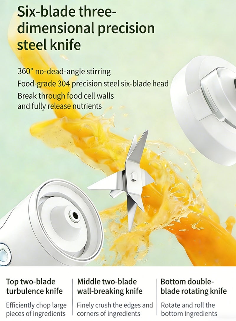 Portable Blender for Smoothies & Protein Shakes - 650ml Shaker Blender Large Capacity Portable Juicer, 75W, USB-C Rechargeable, Ice Crushing, BPA-Free, Detachable Base for Gym/Office/Picnic - Portable Mixer for Frozen Fruit & Milkshakes - Image 3